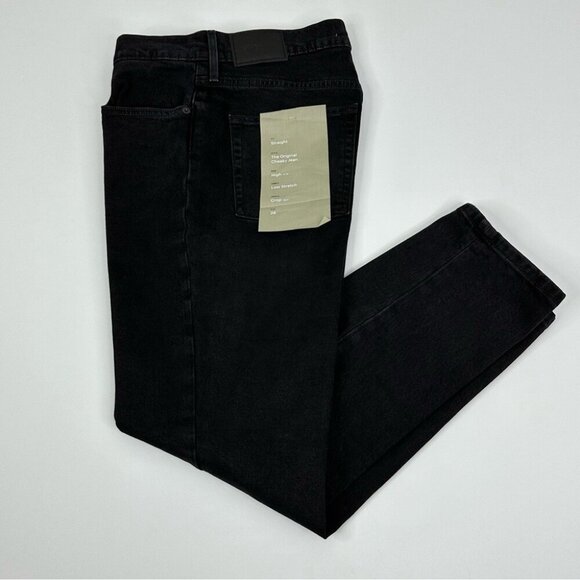 Everlane‎ Women's NWT Coal Black Original Cheeky Luxury Jeans W28-30/L26.5 Crop - Picture 3 of 11
